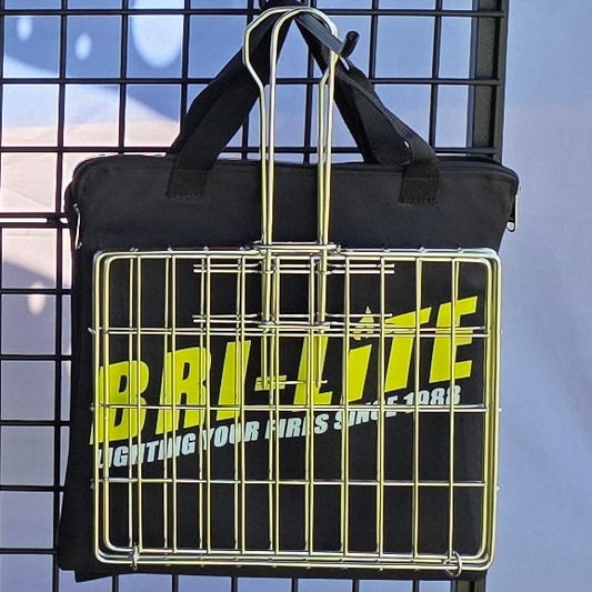 BRI-LITE Toaster Stainless Steel Braai Grid Sliding Handle + Canvas Bag