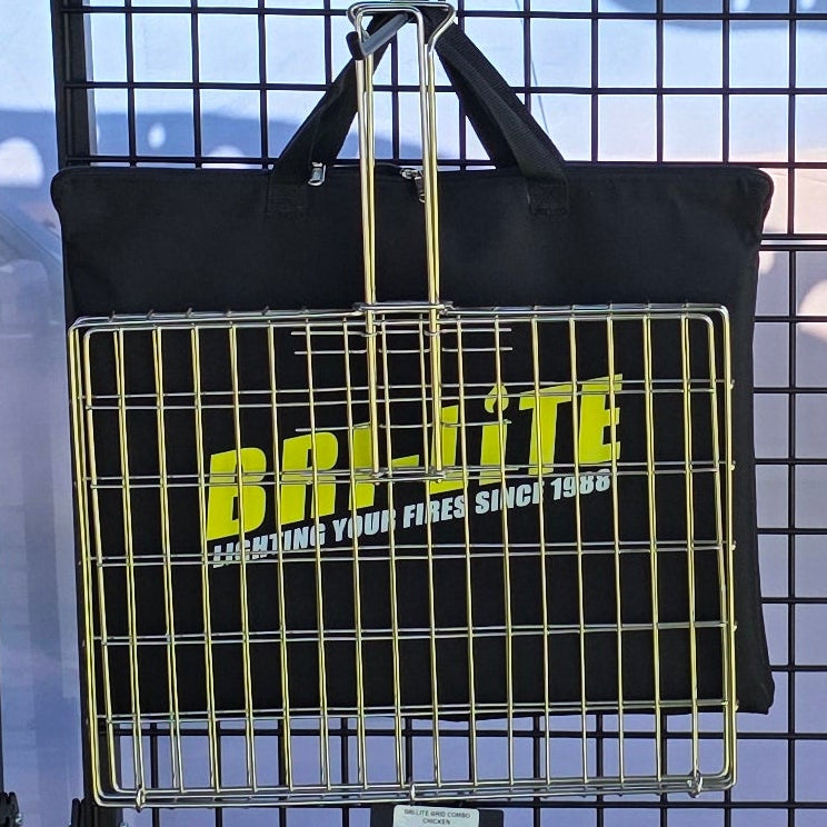 BRI-LITE Big Box Stainless Steel Braai Grid Sliding Handle + Canvas Bag