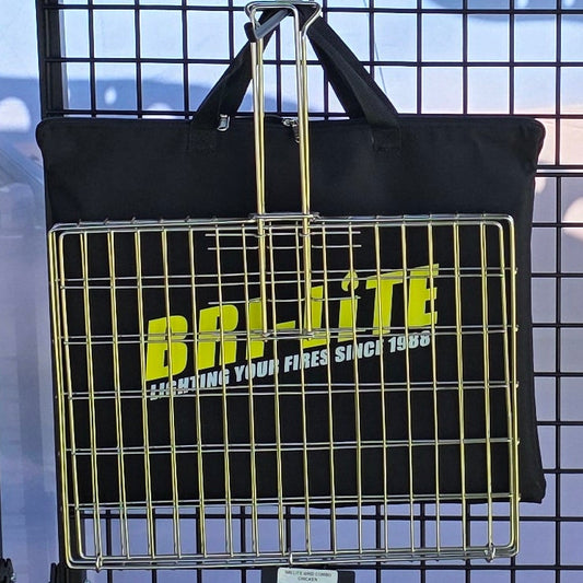 BRI-LITE Big Box Stainless Steel Braai Grid Sliding Handle + Canvas Bag