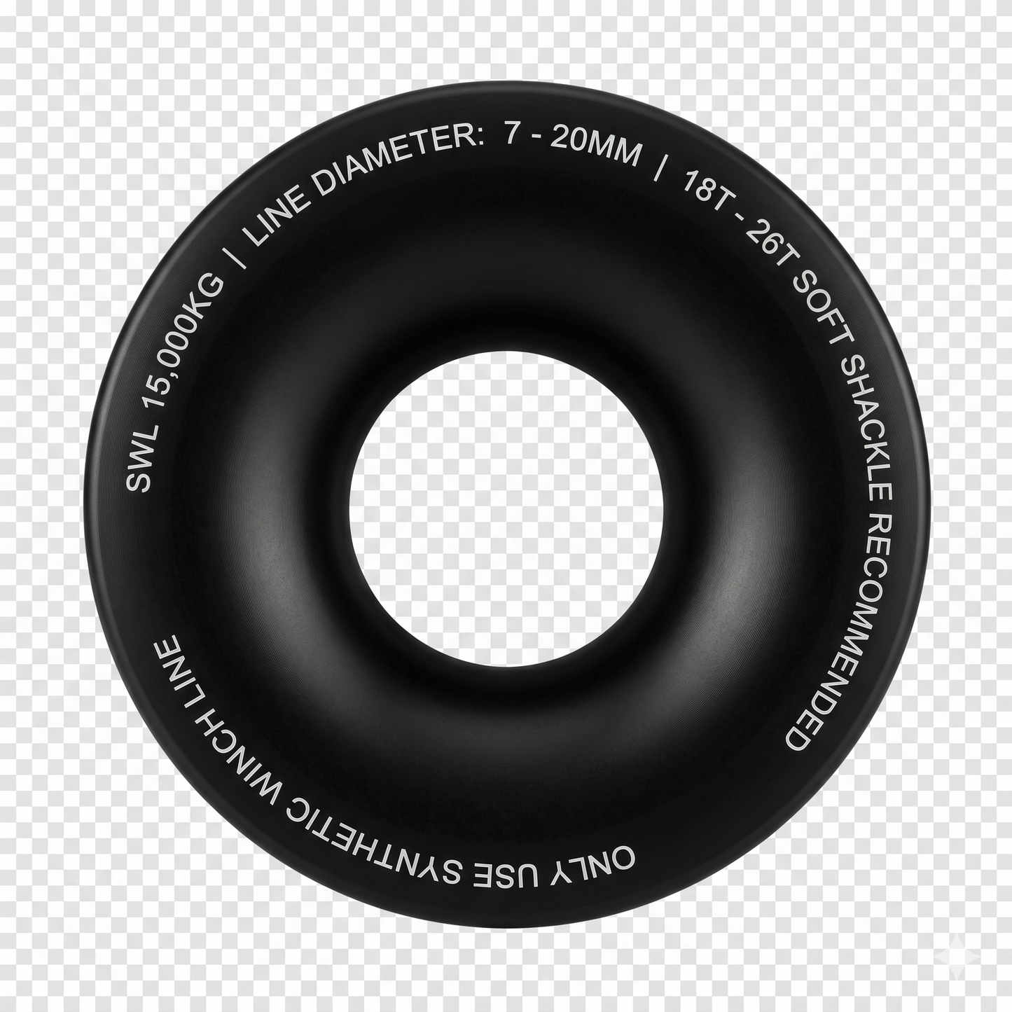 15-Ton Winch Ring (Synthetic Winch Rope Snatch Block)