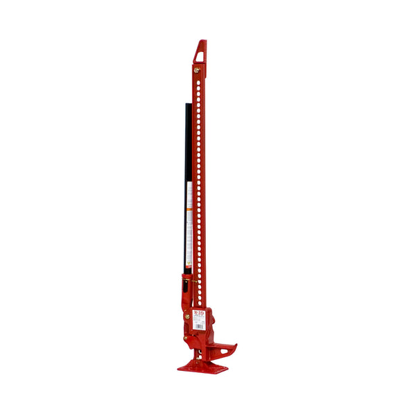 Hi-Lift jack in red steel, vertical lifting post with base