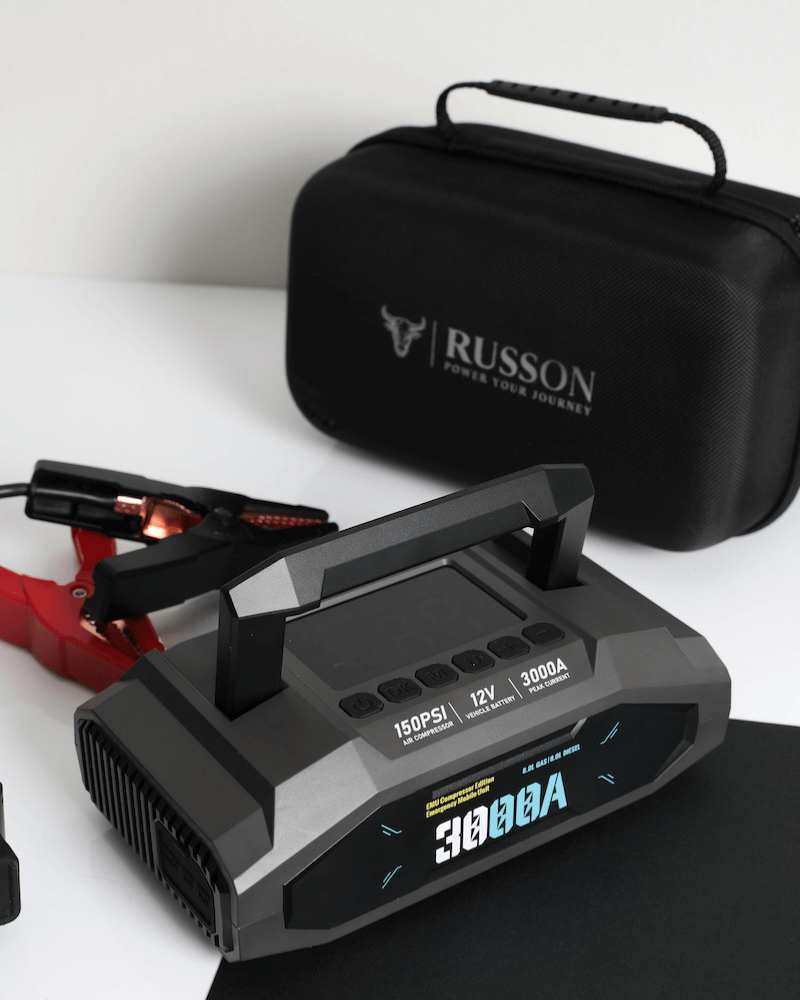 Russon 12V EMU Jumpstarter Compressor Edition